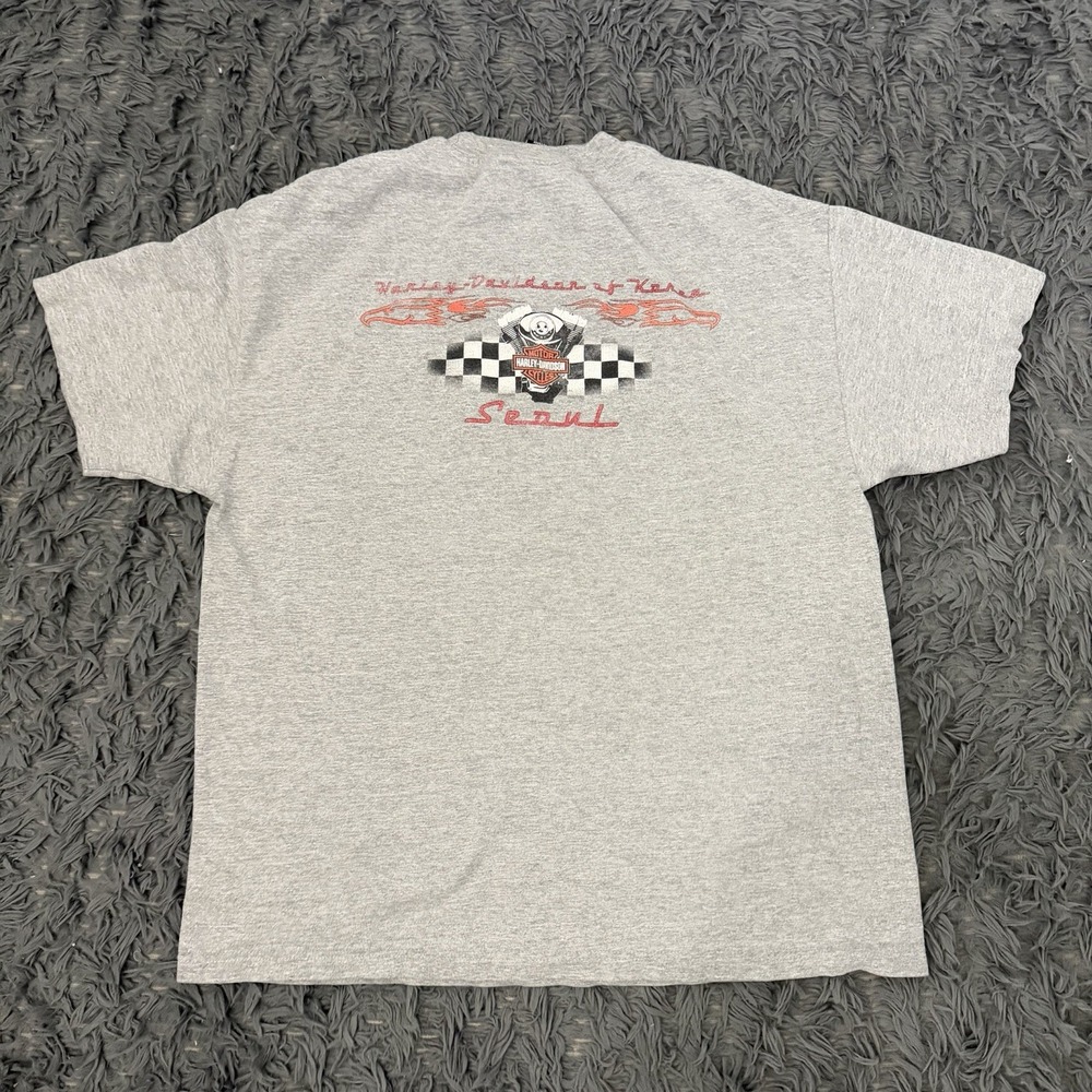 Vintage Harley Davidson Korea Pocket Shirt Men's Size Xl Biker Motorcycle 90s